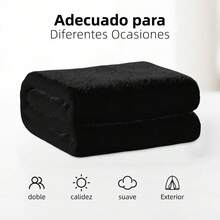 Manta Térmica Ultra Suave Cobija Mantas Selimut de Forro Polar Estampada Estilo Solarballs, Suave y - Negro - Ver 7