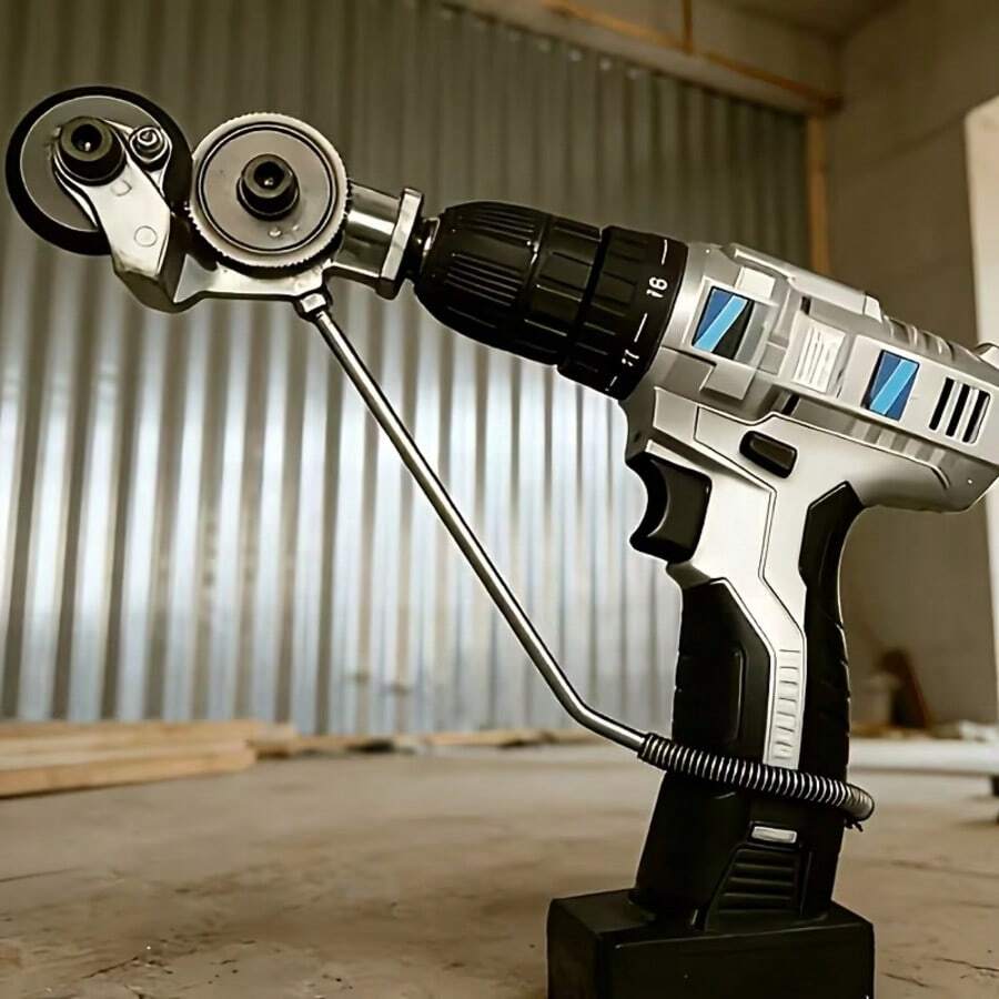 Heavy-Duty Electric Drill Cutting Attachment Set, Including Drill Chuck Adapter And Various Accessories; A Versatile, Quick-Cutting Tool Suitable For Sheet Metal Fabrication, Household, And Industrial Applications. Drill Not Included