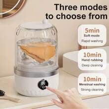 This Portable USB Washing Machine Is Compact And Convenient, Featuring A One-Touch Automatic Function. It Can Be Installed Without Tools And Is Perfect For Cleaning Underwear, Socks And Towels. It Saves Space And Is Rechargeable. Built-In With Two 1200mAh Batteries - Multicolor - View 5