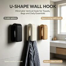 Automatic Locking Gravity Wall-Mounted Towel Rack, Novel Auto-Locking Towel Holder, Unique Home Bathroom Accessory, Practical Wall-Mounted Towel Rack, Creative Surprise Gift, Suitable For Home And Friends Gifts, Bathroom Storage And Decoration - Multicolor - View 2