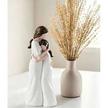 1pc Creative Acrylic Simulated Craft Mother And Daughter Hugging Statue, Home Decor, Birthday/Mother's Day Gift, Gift For Mom And Daughter, Friend's Birthday Gift, Graduation Gift - 1PC - View 6