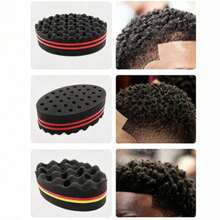 1pc Magic Twist Hair Sponge Brush, Professional Hair Styling Tool, Suitable For African Curly Hair, Spiral Curls, Dreadlocks And Twisted Hair - Multicolor - View 4
