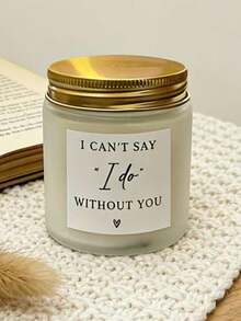 1pc Large Scented Candle, Glass Jar Aromatherapy Candle, Birthday Gift For Female Friends, Friendship Gift For Women, Funny Christmas Gift For Friends, Home Decor, Room Decor, Wedding Decor, Tabletop Decor, Fragrance Gift - Beige - View 15