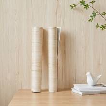 Natural Wood Grain Contact Paper, Light Wood Grain Vinyl Countertop Wallpaper, Table Sticker Cover, Self-Adhesive Countertop Cover, Desk Cabinet Cover - 1PC - View 4