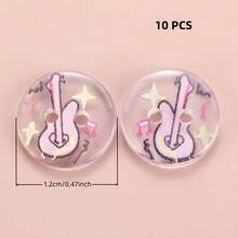 10/20/30/45/60 PCS 1.2cm Creative Cartoon Colorful Transparent Round Two-Hole All-Season Buttons, Suitable For Clothing Accessories, Dresses, Jackets, Shirts, Sweaters DIY Accessories, Dolls, Phone Case Decorations - Colorful Round - View 22