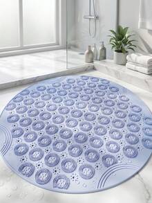 Non-Slip Round Silicone Bath Foot Scrub Cleaning Mat 11.81 Inch, Massage Bathtub Floor Mat With Strong Vacuum Suction Cups, Quick-Dry Drainage Holes, Suitable For Bathroom Bathtub Shower Floor, Foot Acupoint Massage Dead Skin Removal Foot Care Spa Foot Wash Mat - Multiple Styles and Colors - View 4