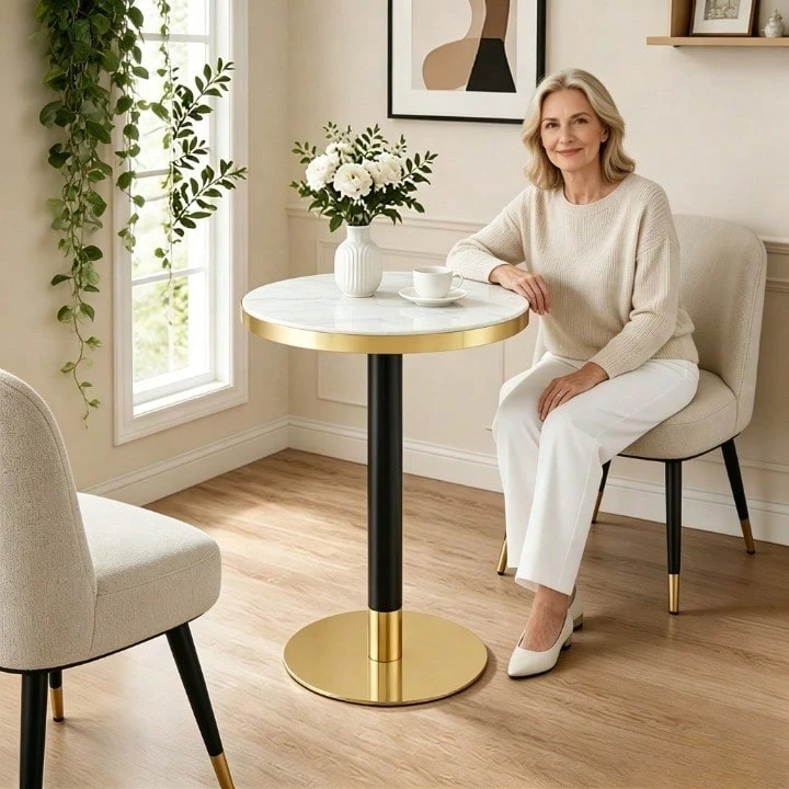 Round Dining Table - White - 白色 - 查看 1