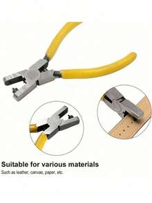1pc Manual Watch Band Punching Pliers, Universal Handheld Leather Punch Tool, Suitable For Watch Straps, Belts And Shoelaces, Practical DIY Handmade Tool, Perfect Birthday, Valentine's Day And Wedding Gift For Men - Multicolor - View 8