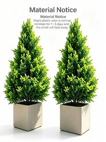2/4pcs Artificial Evergreen Pine Tree, Maintenance-Free Faux Green Shrub, No Pot Included, Indoor Dining Table And Outdoor Patio Poolside Decor, Year-Round Atmosphere Decoration, Suitable For Holiday Wedding Party Artificial Flowers - Green - View 6