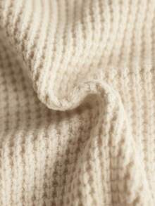 Men's Thick Ribbed Knit Crew Neck Sweater, Loose Fit Comfortable Long Sleeve Suitable For Autumn/Winter Wear - Camel - View 8
