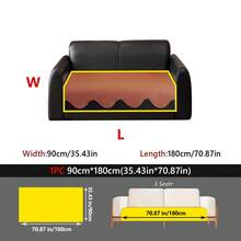 1pc Waterproof Oil-Proof Faux Leather Sofa Cushion Cover, Scalloped Wave Edge Non-Slip Dotted Back Couch Pad, Wipeable Washable Modern Sofa Protector For Living Room, Multi Colors Available - Multicolor - View 31