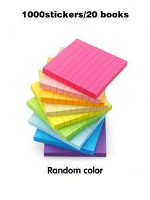 Buku Catatan Perekat Diri dengan Garis, Warna Cerah dan Lembut. Buku Catatan Perekat Diri Ukuran Besar, Cocok untuk Penggunaan di Kantor, Rumah, dan Sekolah. Perlengkapan Sekolah - A - View 13