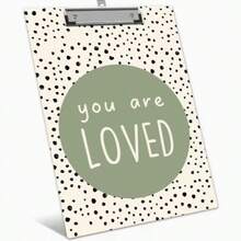 1pc Sage Green Clip, Cute Inspirational Clip, Low-Profile Clip Suitable For Teachers And Students, Inspirational Clip For School And Office - Multicolor - View 3