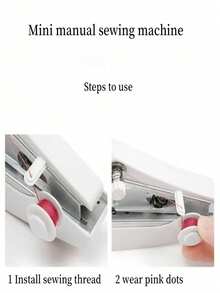 1pc Handheld Mini Sewing Machine Set (Includes Sewing Thread) Random Portable Multi-Function DIY Tool, Suitable For Home Clothing And Thin Fabric Tailoring - Manual Sewing Machine - View 6