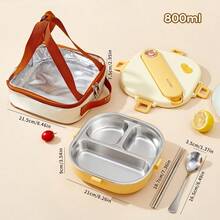 Stainless Steel Bento Box Adult, Microwavable Lunch Containers With Lids, Leak-Proof Bento Snack Box With Soup Container And Utensils, Metal Lunch Box Set With Lunch Bag For School Office, Travel Food Containers - Multicolor - View 30