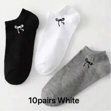 1/30 Pairs Neutral Sports Socks, Black/White/Grey Minimalist Fashion Solid Color Socks, Suitable For Daily Casual Wear, Optional 1 Pair/5 Pairs/6 Pairs/10 Pairs/15 Pairs/20 Pairs/30 Pairs - Multicolor - View 19