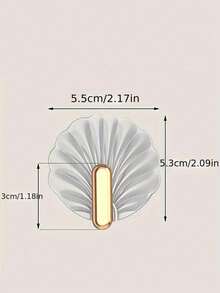 4pcs Elegant Gold-Plated Shell Hooks, Transparent Waterproof - Easy To Install, No Drilling Required, Kitchen And Bathroom Door, Bathroom Hooks, High Load-Bearing Practical Hooks - White - View 11