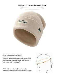 1pc Women's Autumn/Winter Warm Knit Beanie Hat, Fashion Versatile Face-Slimming Ear-Covering Cold-Weather Outdoor Cap - Multicolor - View 9