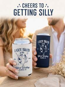Personalized Funny Goose Wedding Drink Sleeve, Customized Beverage Cooler Sleeve, Suitable For Reception, Fun Groom & Bride Party Favors And Guest Souvenirs - Multicolor - View 9