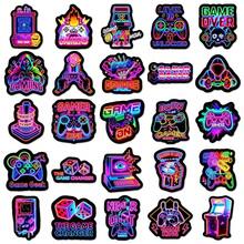 50Pcs Neon Game Graffiti Stickers Colorful Game Controller Waterproof Decals For Guitar Car Laptop Decor - 50 PCS - View 3