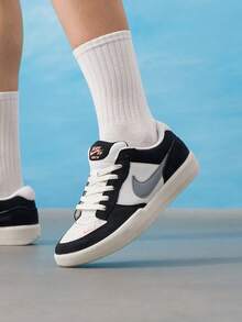 男款與女款休閒滑板鞋 NIKE SB FORCE 58 透氣舒適經典休閒滑板鞋 DV5477-012 - 黑/冷灰/頂峰白/帆白/調色霧橙 - 查看 1