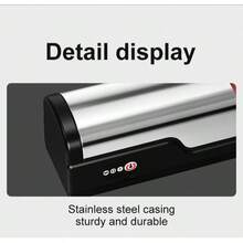 JFBONIN Electric Knife Sharpener 2-Speed Adjustable One-Touch Start Suitable For Kitchen Knives And Tools - Silver - View 7