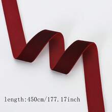 1pc 10/15/20/25/38mm Velvet Ribbon, Christmas, New Year Satin Ribbon, Handmade Wedding Party Decoration Ribbon, For Gift Wrapping, DIY Hair Accessories Bows, Christmas Tree Wreath Decoration Ribbon Bows - View 7