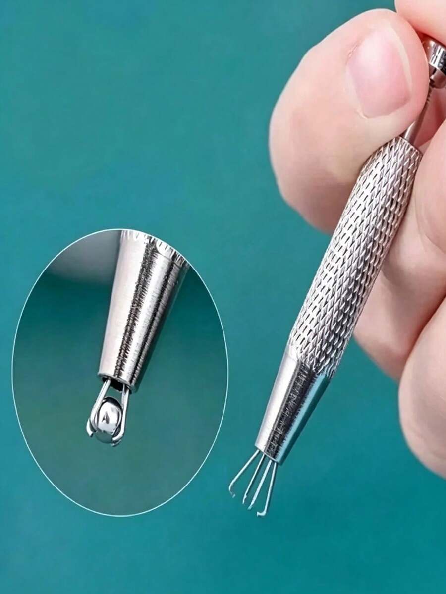 1/2pcs Precision 4-Prong Jewelry Tweezers - Stainless Steel Gemstone Diamond Holder, Essential For Jewelry Making, Jewelry Crafting Tool | Fashion Design Tweezers | Durable Hand Tool, Jewelry Making Accessory - A - View 1