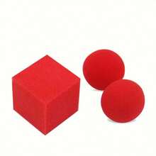 Magic Sponge Set, 3 Pieces Set, Brown Red, Featuring Square And Circular Deformation Characteristics, Easy To Use Rubber Sponge, Suitable For Magicians And Event Entertainers - Multicolor - View 7