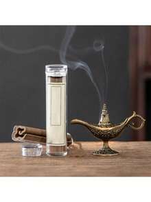 1 Peça Queimador de Incenso para Decoração Doméstica, Suporte de Aromaterapia de Metal Vintage para Mesa, Ornamento de Relaxamento para Sala de Chá, Escritório e Casa, Suporte de Incenso de Torre de Agarwood Retrô, Presente Cultural Criativo de Estética Tradicional - Vários estilos - Visão 8