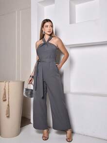 Women Jumpsuits - Gris Oscuro - Ver 1