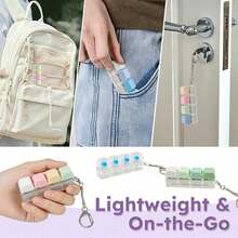 1pc Stress Relief Keyboard Keychain - A Colorful Fingertip Toy That Effectively Relieves Stress, Featuring Bright Macaron Colors. The Appearance, Color, And Design Are Very Attractive, Making It A Perfect Choice For Party Gifts And Gifts For Friends And Family, Especially Suitable For Teenagers. - Multicolor - View 7