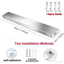 30/40/50cm Stainless Steel Magnetic Knife Rack Strip Storage Rack Wall-Mounted Kitchen Bar Storage Kitchen Accessories - One Size - View 12