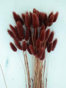 60/120/180/240pcs 16.5 Inch Artificial Rabbit Tail Grass Stems, Home Decor Artificial Rabbit Tail Grass Branches, Suitable For Bohemian Style Floral Arrangements, Handmade DIY, Home/Kitchen Decor, Wedding Decoration, Christmas Decoration, Thanksgiving Decoration And Handmade Wreath Making - Dark Reddish Brown - View 7