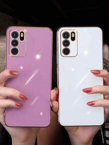 MewTrek 奢華電鍍手機殼，新款時尚矽膠防震軟殼，適用於 iPhone / Galaxy Hot Reno Honor - 紫色 - 查看 8