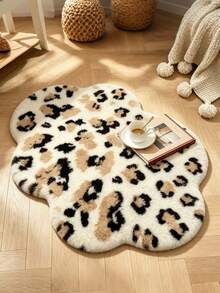 1 pieza Alfombra de peluche de piel de conejo con estampado de leopardo 2026, alfombra de nube, alfombra para dormitorio, alfombra para la sala de estar, alfombra para el espejo, alfombra para el ventanal del vestidor, adecuada para el lado del sofá, la mesita de noche y otras áreas, alfombra decorativa, decoración de dormitorio, alfombra pequeña, alfombra, decoración del hogar, alfombra para la sala de estar, alfombra pequeña para la sala de estar, alfombra para dormitorio, decoración del hogar para la sala de estar, alfombra para exteriores, alfombra lavable - Multicolor - Ver 4