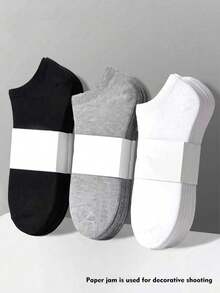 1/10/30 Pairs Men's Basic Boat Socks, Men's Business Short Socks, Comfortable Spring/Summer Style - Multicolor - View 1