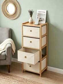 Solid‑Wood Frame Fabric Storage Cabinet. Pull‑Out Fabric Drawers For Dust‑Proof Storage. Two Height Options Available. Space‑Saving And Easy To Assemble. Suitable For Both Bedrooms And Living Rooms. - Multiple Specifications - View 6