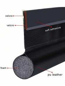 1pc Multifunctional Leather Door Seal Strip, Windproof, Soundproof, Waterproof, Insect-Proof, Self-Adhesive Door Draft Stopper, Essential Home Door Seal Strip - View 9