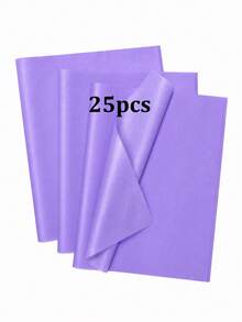 10/20/25/50 Sheets Purple Patterned Tissue Paper, Suitable For DIY Crafts, Party Gifts, Bouquet Wrapping, Clothing Packaging And Birthday Gift Decoration - Purple - View 9