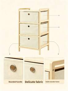 Solid‑Wood Frame Fabric Storage Cabinet. Pull‑Out Fabric Drawers For Dust‑Proof Storage. Two Height Options Available. Space‑Saving And Easy To Assemble. Suitable For Both Bedrooms And Living Rooms. - Multiple Specifications - View 10