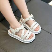 Vicvait Sandals, Summer Children's Fashion Princess Shoes, Shoes For Older And Middle-Aged Children, Girls' Soft-Soled Shoes, Students' Beach Shoes - White - View 12