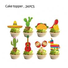 47-Piece Mexican Theme Birthday Party Decoration Set, Includes 15 Bunting Flags, 7 Banners, 24 Small Triangle Flags And 1 Large Triangle Flag, Perfect As Photo Backdrop, Suitable For Indoor Or Outdoor Birthday Parties - A - View 5