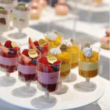 10/20 Pcs Mini Clear Dessert Cups, Mousse Cups, Pudding Cups, Fruit Ice Cream Cups, Perfect For Mousse, Pudding, Tiramisu And Other Desserts, Suitable For Parties, Weddings, Birthdays And Holiday Celebrations - Hand Wash Only - Multicolor - View 2