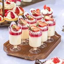 10/20 Pcs Mini Clear Dessert Cups, Mousse Cups, Pudding Cups, Fruit Ice Cream Cups, Perfect For Mousse, Pudding, Tiramisu And Other Desserts, Suitable For Parties, Weddings, Birthdays And Holiday Celebrations - Hand Wash Only - Multicolor - View 5