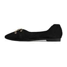 1 Pair Women's Flat Pointed Toe Pumps 2026 Autumn New Style Solid Color Fairy Commute - Black - View 8
