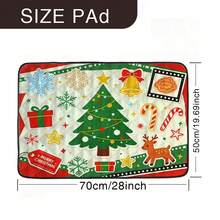 1pc Christmas Decoration Pet Mat, Dog Bed Pad, Home Pet Mat, Cute Cartoon Pet Mat, Pet Resting Pad, Machine Washable, Suitable For All Seasons - Multicolor - View 9