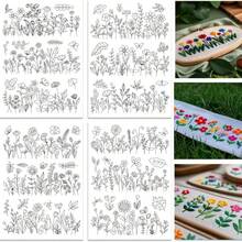 LAMYA Rustic Wildflower Sketch: Instant Download Embroidery Transfer Pattern. Minimalist Botanical Line Art, Suitable For Modern Needlework And Wall Art - 5737 - View 12