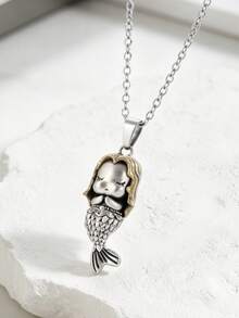 New Model Personalized Luxury Elegant Style Best-Selling Retro-Themed Mermaid Fashion Women's Pendant Necklace - Mermaid Pendant Necklace - View 3