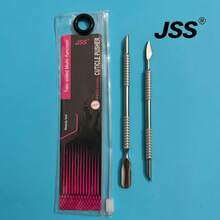 JSS. 2Pcs Russian‑Style Cuticle Pusher Set, Stainless Steel Manicure Nail Tool - Silver - View 8